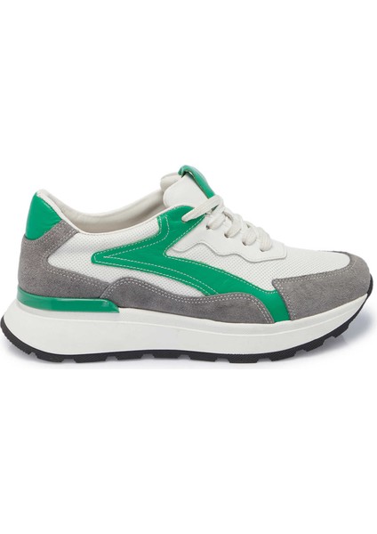 Yeşil Deri-Tekstil Kadın Sneaker - K24I1AY67111-Q5Z