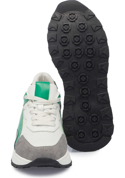 Yeşil Deri-Tekstil Kadın Sneaker - K24I1AY67111-Q5Z