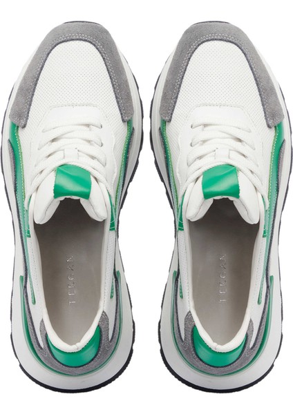 Yeşil Deri-Tekstil Kadın Sneaker - K24I1AY67111-Q5Z