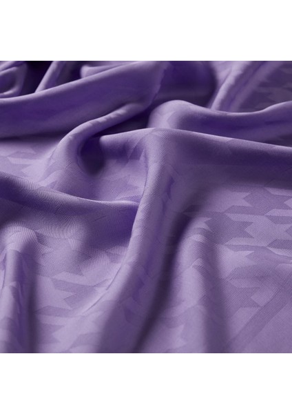 Dört Mevsim Kazayağı Desenli Monogram Şal 04390-MOR fiyatları