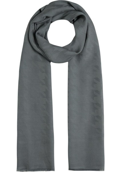 Dört Mevsim Kazayağı Desenli Monogram Şal 04390-FÜME modelleri