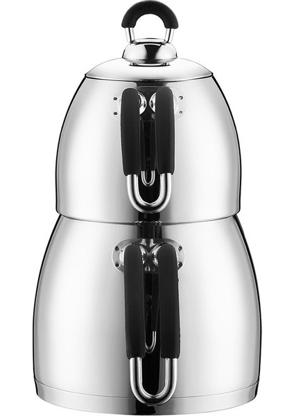 Şık Siyah Midi Çaydanlık Takımı 0.75-2.0 lt, modern ve kullanışlı set