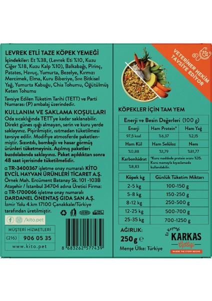 Fresh Levrek Etli Taze Köpek Yemeği