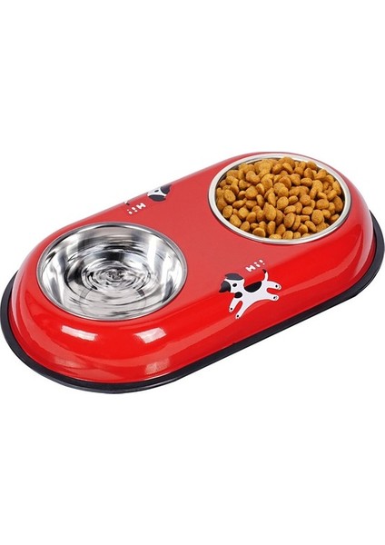 Baskılı Paslanmaz Çelik Köpek Kabı Köpek Havzası Çift Kase Besleyici Kedi Kabı Içme Suyu Kabı Köpek Maması Kapları Evcil Hayvan Kabı (Yurt Dışından)