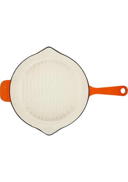 Döküm Yuvarlak Izgara Tavası Döküm Demir Yekpare Saplı Edition Serisi ÇAP(Ø)28CM.