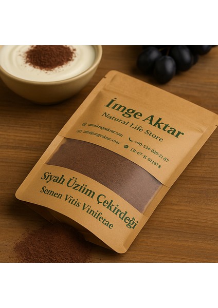 Siyah Üzüm Çekirdeği Toz 100g