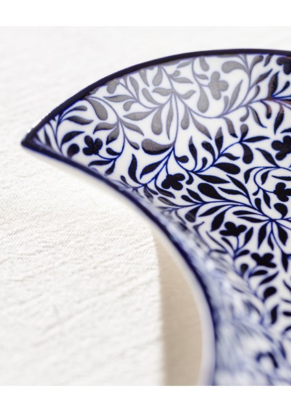 Rêve Bleu La Graine New Bone China Servis Tabağı - 15 cm - Mavi/beyaz