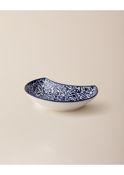 Rêve Bleu La Graine New Bone China Servis Tabağı - 15 cm - Mavi/beyaz