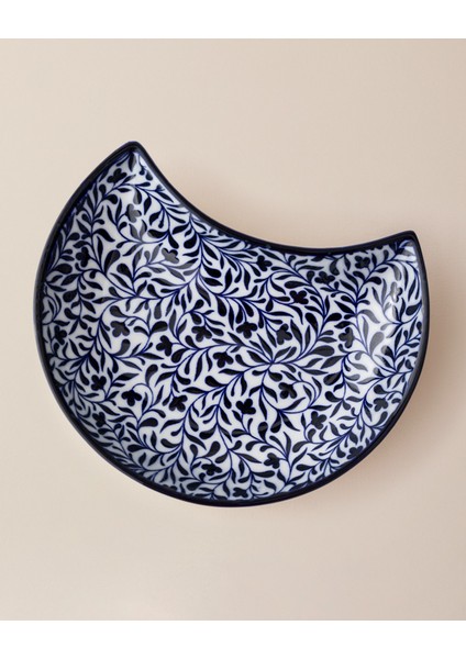 Rêve Bleu La Graine New Bone China Servis Tabağı - 15 cm - Mavi/beyaz
