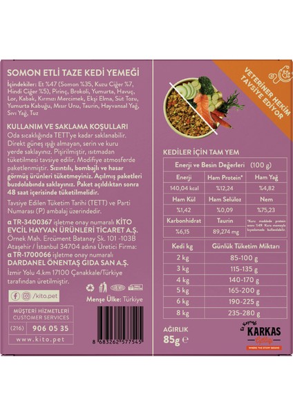 Fresh Somon Etli Kedi Yemeği 85 gr fiyatları