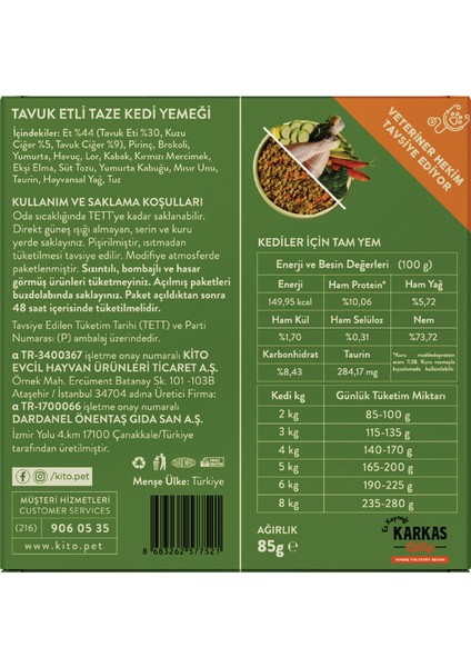 Fresh Tavuk Etli Kedi Yemeği 85 gr fiyatları