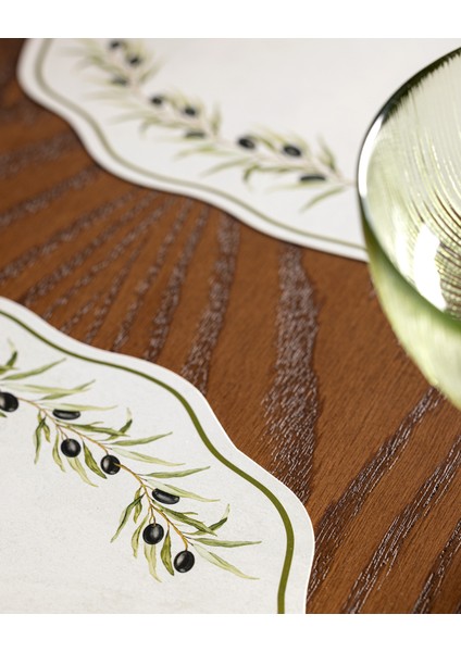 Armand Amerikan Servis Seti 4 Parça Beyaz/Yeşil Şık Sofra Aksesuarı fiyatları