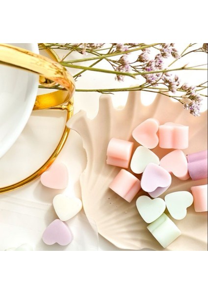 Karışık Renkli Kalpli Kokulu Buhurdanlık Mum 20'li fiyatları