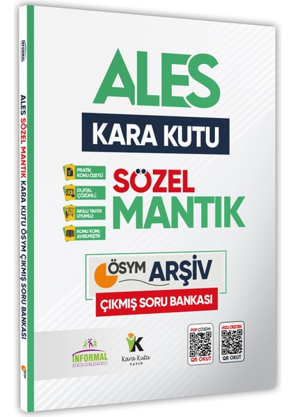 ALES Sözel Mantığın Kara Kutusu Konu Özetli Dijital Çözümlü ÖSYM Çıkmış Soru Havuzu Bankası