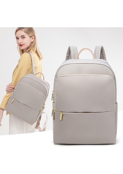 2025 Ilkbahar ve Yaz Yeni 15 Inç Dizüstü Bilgisayar Çantası Oxford Kumaş Sırt Çantası Büyük Kapasiteli Eğlence Seyahat Sırt Çantası Kadın (Yurt Dışından)