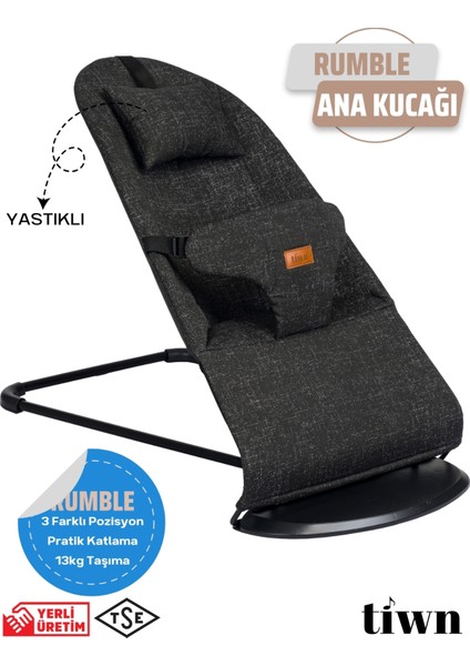 Rumble Yastıklı 3 Pozisyona Ayarlanabilen Katlanır Ana Kucağı