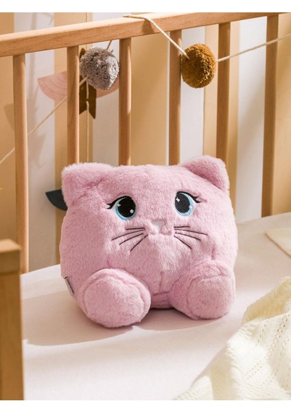 Kedi Figürlü Pelüş Bebek Kırlent 25 cm