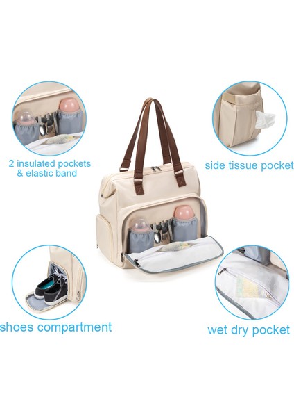 Basit Sırt Çantası Dışarı Çık Anne Çantası Çok Amaçlı Seyahat Çantası Bebek Bezi Çantası (Yurt Dışından) modelleri