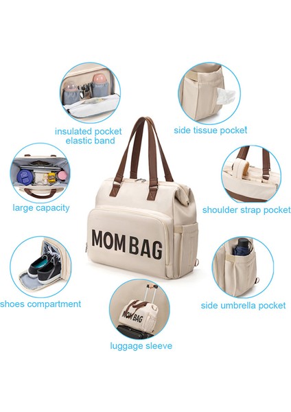 Basit Sırt Çantası Dışarı Çık Anne Çantası Çok Amaçlı Seyahat Çantası Bebek Bezi Çantası (Yurt Dışından) indirimleri