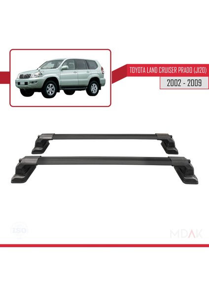 Toyota Land Cruiser Prado (J120) 2002-2009 Arası ile Uyumlu Ace-3 Ara Atkı Tavan Barı Siyah 2 Adet fırsatları