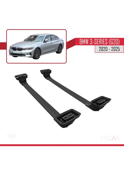 Bmw 3 Serisi (G20) 2020-2025 Arası ile Uyumlu Ace-3 Ara Atkı Tavan Barı Siyah 2 Adet indirimleri