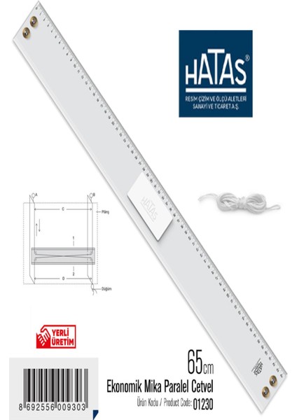 Hatas Paralel Cetvel 65 cm Ekonomik 1230