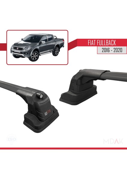 Fiat Fullback 2016-2020 Arası ile Uyumlu Ace-3 Ara Atkı Tavan Barı Siyah 2 Adet