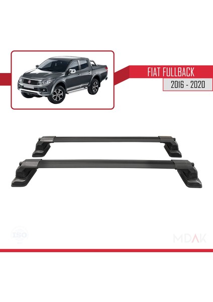 Fiat Fullback 2016-2020 Arası ile Uyumlu Ace-3 Ara Atkı Tavan Barı Siyah 2 Adet