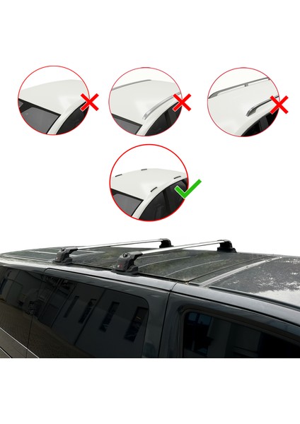 Ford Custom 2024-2025 Arası ile Uyumlu Ace-3 Ara Atkı Tavan Barı Gri 2 Adet fiyatları