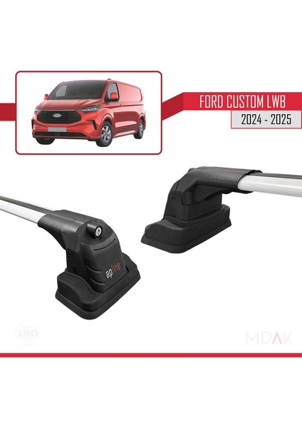 Ford Custom 2024-2025 Arası ile Uyumlu Ace-3 Ara Atkı Tavan Barı Gri 2 Adet modelleri