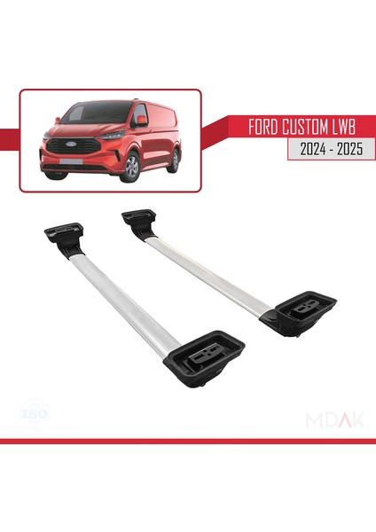 Ford Custom 2024-2025 Arası ile Uyumlu Ace-3 Ara Atkı Tavan Barı Gri 2 Adet indirimleri