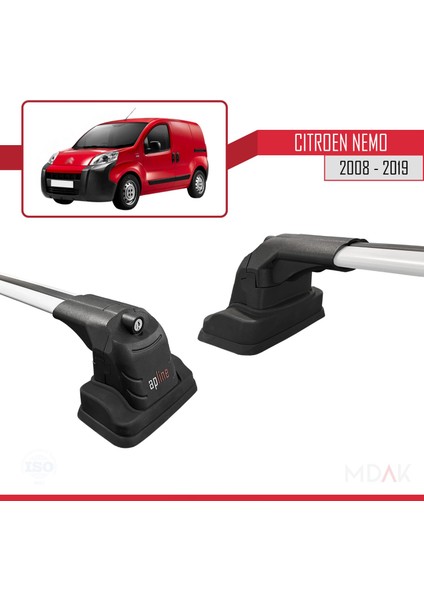 Citroen Nemo 2008-2019 Arası ile Uyumlu Ace-3 Ara Atkı Tavan Barı Gri 2 Adet modelleri