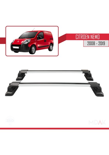 Citroen Nemo 2008-2019 Arası ile Uyumlu Ace-3 Ara Atkı Tavan Barı Gri 2 Adet fırsatları