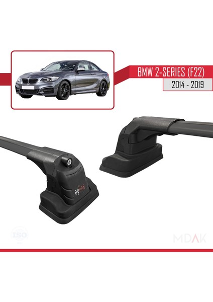 Bmw 2 Serisi (F22) 2014-2019 Arası ile Uyumlu Ace-3 Ara Atkı Tavan Barı Siyah 2 Adet modelleri