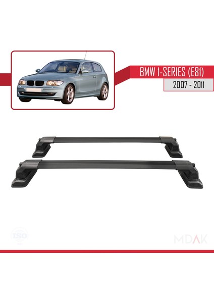 Bmw 1 Serisi (E81) 2007-2011 Arası ile Uyumlu Ace-3 Ara Atkı Tavan Barı Siyah 2 Adet fırsatları