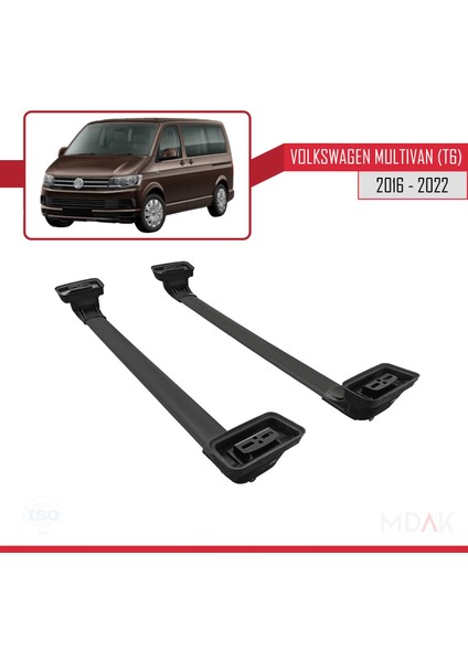 Volkswagen Multivan (T6) 2016-2022 Arası ile Uyumlu Ace-3 Ara Atkı Tavan Barı Siyah 2 Adet indirimleri