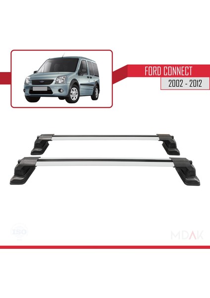 Ford Connect 2002-2012 Arası ile Uyumlu Ace-3 Ara Atkı Tavan Barı Gri 2 Adet