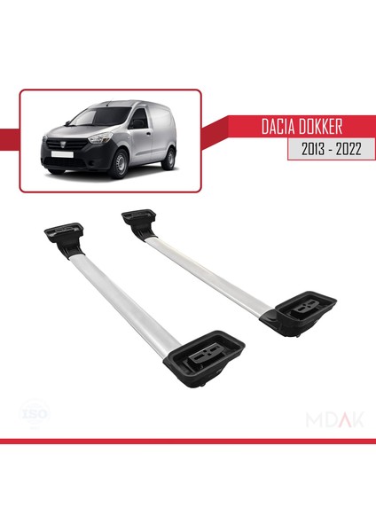 Dacia Dokker 2013-2022 Arası ile Uyumlu Ace-3 Ara Atkı Tavan Barı Gri 2 Adet