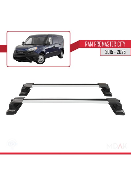 Ram Promaster City 2015-2025 Arası ile Uyumlu Ace-3 Ara Atkı Tavan Barı Gri 2 Adet fırsatları