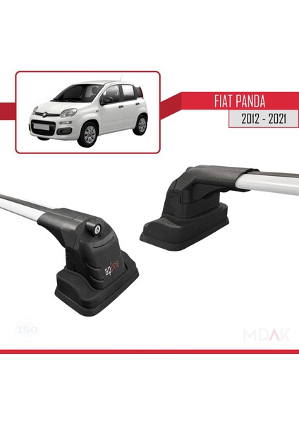 Fiat Panda (319) 2012-2021 Arası ile Uyumlu Ace-3 Ara Atkı Tavan Barı Gri 2 Adet modelleri