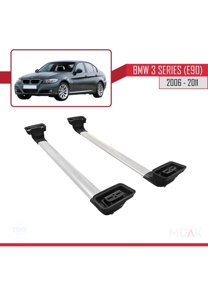 Bmw 3 Serisi (E90) 2006-2011 Arası ile Uyumlu Ace-3 Ara Atkı Tavan Barı Gri 2 Adet indirimleri
