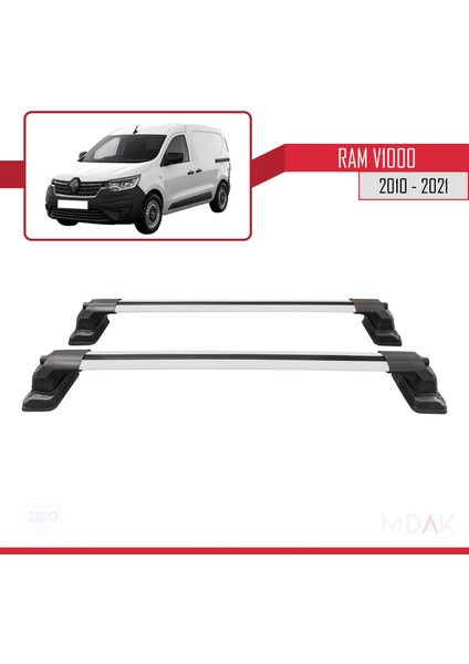 Renault Express 2021-2025 Arası ile Uyumlu Ace-3 Ara Atkı Tavan Barı Gri 2 Adet
