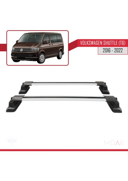 Volkswagen Shuttle (T6) 2016-2022 Arası ile Uyumlu Ace-3 Ara Atkı Tavan Barı Gri 2 Adet fırsatları