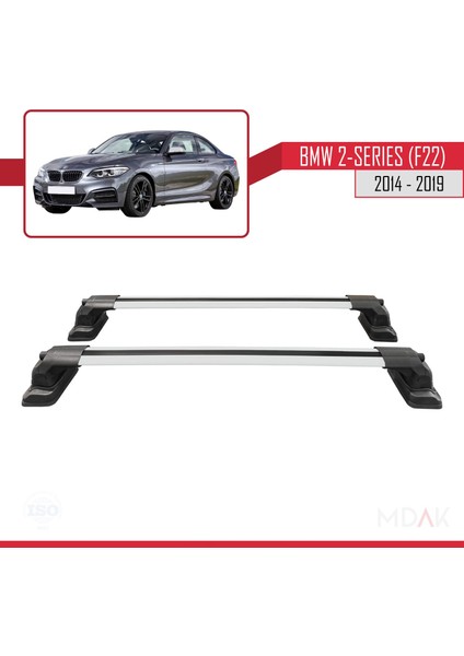 Bmw 2 Serisi (F22) 2014-2019 Arası ile Uyumlu Ace-3 Ara Atkı Tavan Barı Gri 2 Adet fırsatları
