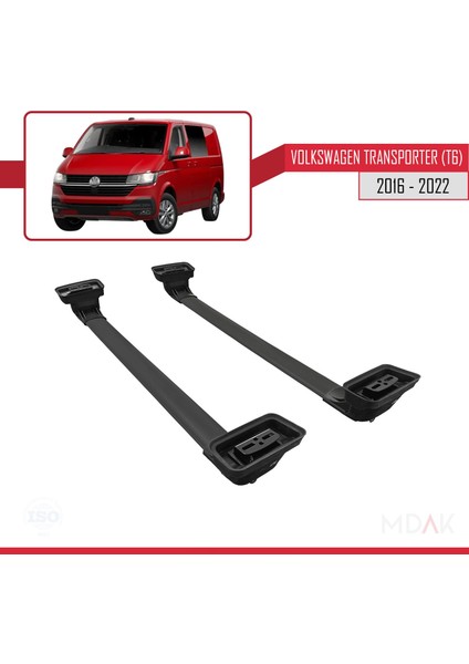 Volkswagen Transporter (T6) 2016-2022 Arası ile Uyumlu Ace-3 Ara Atkı Tavan Barı Siyah 2 Adet indirimleri