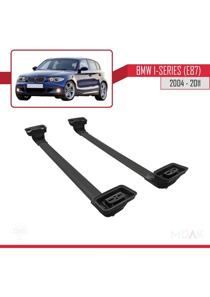 Bmw 1 Serisi (E87) 2004-2011 Arası ile Uyumlu Ace-3 Ara Atkı Tavan Barı Siyah 2 Adet indirimleri