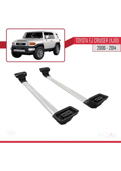 Toyota Fj Cruiser (XJ10) 2006-2014 Arası ile Uyumlu Ace-3 Ara Atkı Tavan Barı Gri 2 Adet indirimleri