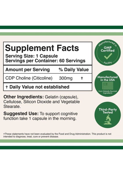 Cdp Choline 300 mg 60 Kapsül fiyatları