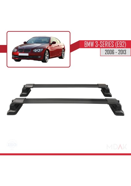 Bmw 3 Serisi (E92) 2006-2013 Arası ile Uyumlu Ace-3 Ara Atkı Tavan Barı Siyah 2 Adet fırsatları