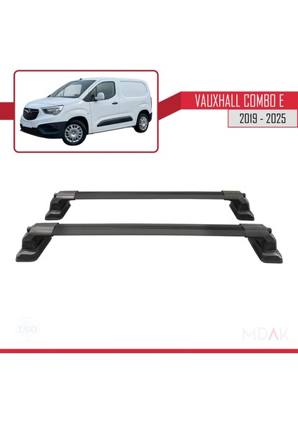 Vauxhall Combo E 2019-2025 Arası ile Uyumlu Ace-3 Ara Atkı Tavan Barı Siyah 2 Adet